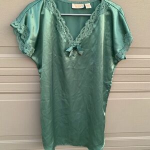 vintage victoria’s secret gold label green gown